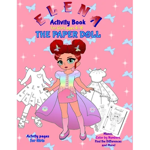 Elena the Paper Doll: Activity Book for girls ages 4-8