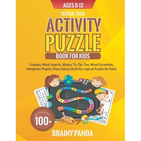 Activity Puzzle Book For Kids Ages 8-12