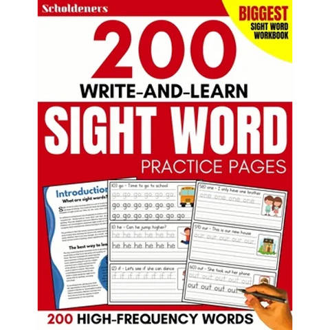 200 Write-and-Learn Sight Word Practice Pages: Learn the Top 200 High-Frequency Words Essential to Reading and Writing Success (Sight Word Books)