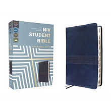 Niv, Student Bible, Personal Size, Leathersoft, Navy, Thumb Indexed, Comfort Print