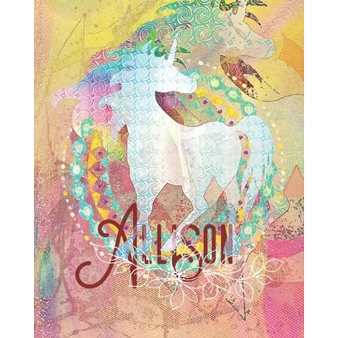 Allison: Colorful Rainbow Unicorn - 100 Pages 8
