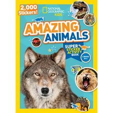 National Geographic Kids Amazing Animals Super Sticker Activity Book: Two Books in One with 2,000+ Stickers!