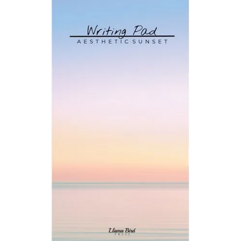 Aesthetic Sunset Writing Pad: Cute Stationery Notes Memo Book for Home Office School Desk