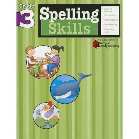 Spelling Skills: Grade 3 (Flash Kids Harcourt Family Learning)