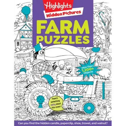 Farm Puzzles: Ultimate Farm Picture Puzzle Book with Over 1,200 Objects to Seek and Find, Farm-Themed Activity Book for Kids 6 and Older