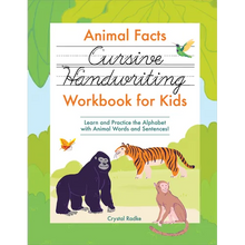 Animal Facts Cursive Handwriting Workbook for Kids: Learn and Practice the Alphabet with Animal Words and Sentences! - Paperback