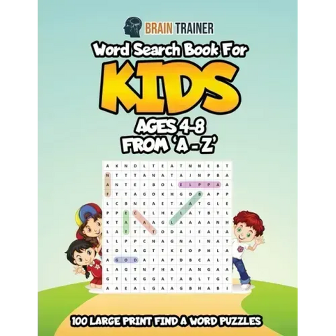 Word Search Book For Kids Ages 4 - 8 From 'A - Z'
