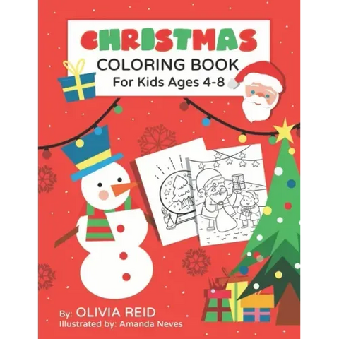 Christmas Coloring Book for Kids Ages 4-8: Fun and Learning Coloring Pages for Preschool, Kindergarten, and School-Age Children with Beautiful Christm