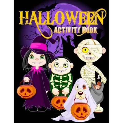 Halloween Activity Book: Over 70+ Halloween Activities & Coloring Pages for Kids: Spooktacular Halloween Gift for Kids: Letter Tracing, Mazes,