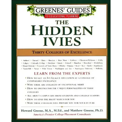 Greenes' Guides to Educational Planning: The Hidden Ivies: Thirty Colleges of Excellence