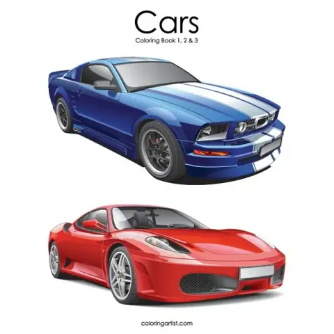 Cars Coloring Book 1, 2 & 3