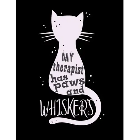 My Therapist Has Paws And Whiskers: Funny Quotes and Pun Themed College Ruled Composition Notebook for Cat Lovers