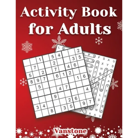 Activity Book for Adults: 200 Fun Sudoku Puzzles and Word Search for Grown Ups with Solutions - Large Print - Christmas Edition