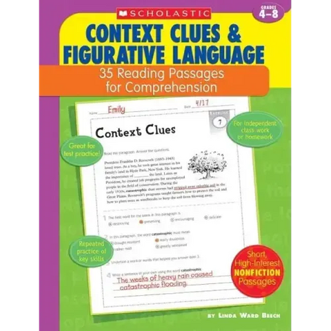 35 Reading Passages for Comprehension: Context Clues & Figurative Language: 35 Reading Passages for Comprehension
