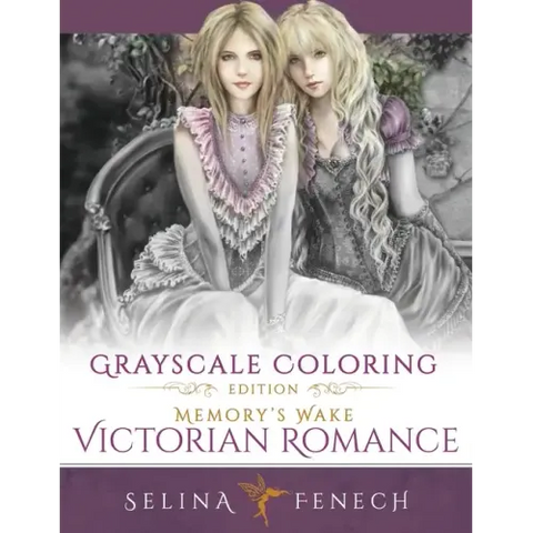 Memory's Wake Victorian Romance - Grayscale Coloring Edition