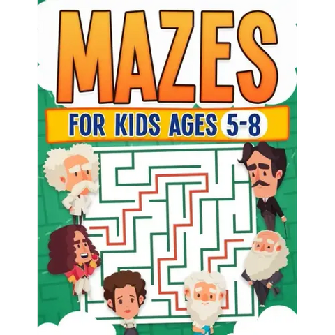 Mazes For Kids Ages 5-8 Kids Activity Book Challenging Maze Book For All Levels Large Print Great Gift Paperback