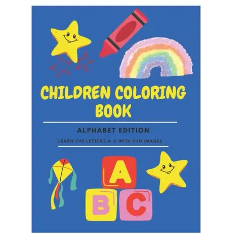 Children Coloring Paperback Book 8.5''-11'' for Kids Age 2-7: Learn the Alphabet with Fun Images