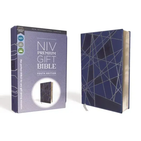 Niv, Premium Gift Bible, Youth Edition, Leathersoft, Blue, Red Letter Edition, Comfort Print: The Perfect Bible for Any Gift-Giving Occasion