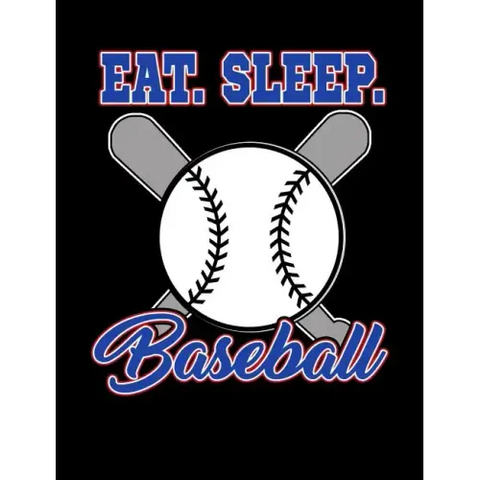 Eat Sleep Baseball: College Ruled Composition Notebook For Baseball Sports Fans