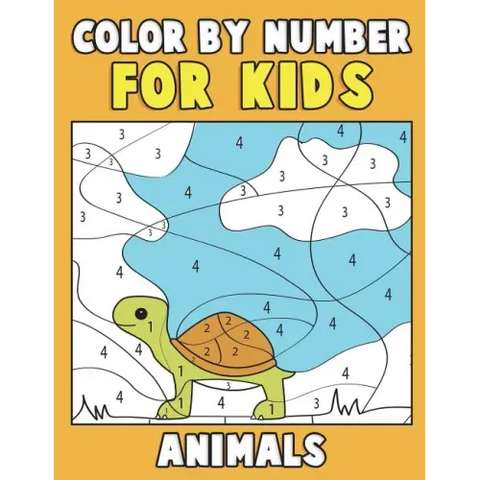 Color by Number for Kids: Animals: Super Cute Kawaii Animals Coloring Book For Kids Ages 4-8 - First Coloring Book for Toddlers Educational Pres