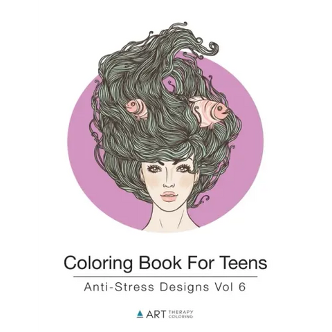 Coloring Book For Teens: Anti-Stress Designs Vol 6