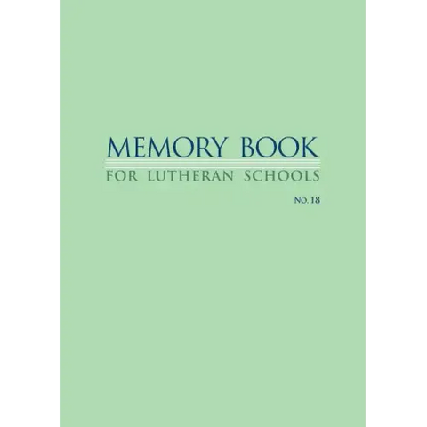 Memory Book For Lutheran Schools