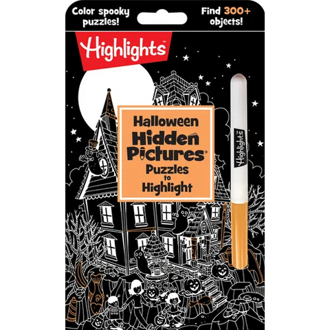 Halloween Hidden Pictures Puzzles to Highlight: Halloween Kids Book with Over 300 Hidden Objects to Seek and Find in Spooky White-On-Black Puzzles wit