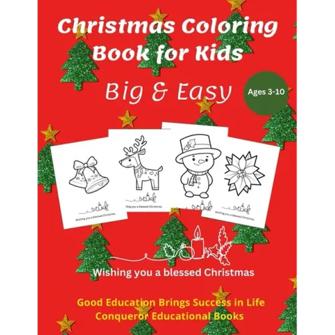 Christmas Coloring Book for Kids: 50 Seasonal Christmas Motives that Kids Love to Color