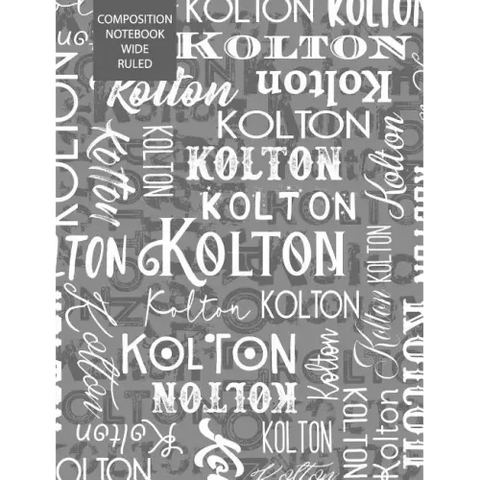 Kolton Composition Notebook Wide Ruled