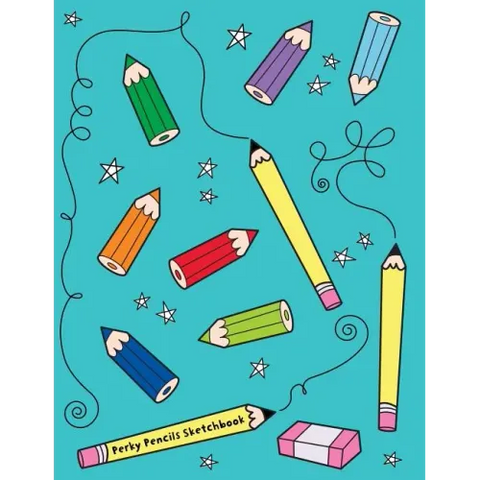 Perky Pencils Sketchbook: Jumbo Drawing Pad For Sketching, Doodling And Coloring