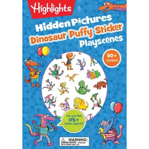 Dinosaur Hidden Pictures Puffy Sticker Playscenes