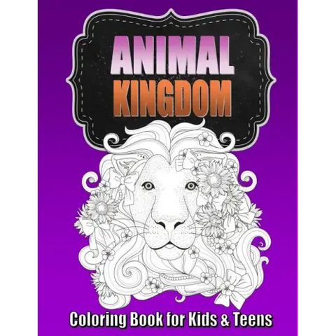 Animal Coloring Book for Older Kids & Teens Perfect for Boys & Girls: Unique Teen Coloring Book with Zentangle & Mandala Animal Patterns for Hours of