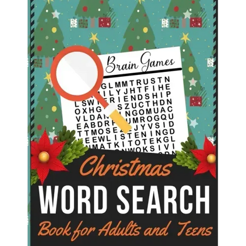 Christmas Word Search Book for Adults and Teens: Holiday themed word search puzzle book Puzzle Gift for Word Puzzle Lover Brain Exercise Game