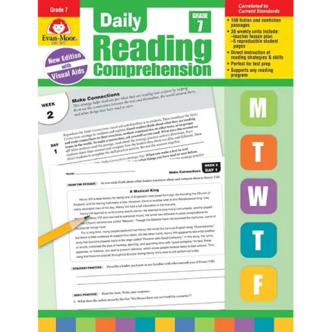 Daily Reading Comprehension, Grade 7 Teacher Edition