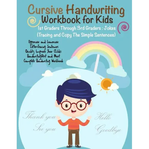 Cursive Handwriting Workbook for Kids: 1st Graders Through 3rd Graders: Jokes Q & A: (Tracing and Copy The Simple Sentences)