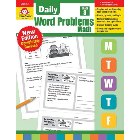 Daily Word Problems Math, Grade 3 Teacher Edition