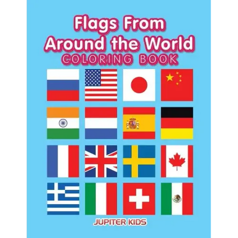 Flags From Around the World Coloring Book