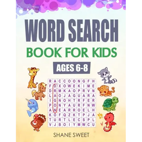 Word Search Book for Kids Ages 6-8