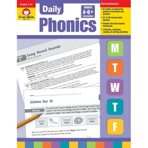 Daily Phonics, Grade 4 - 6 + Teacher Edition