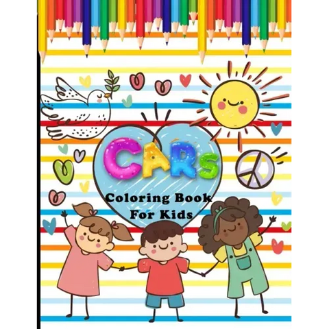 Cars Coloring Book For Kids: 30 Different Automobiles to Color, Trucks, Race Car, Police Car, Taxi, Jeep, Planes, Helicopters, Tractors, Vehicles a