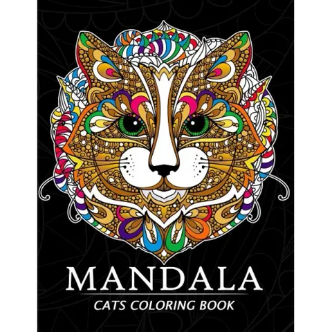 Mandala Cats Coloring Books: Stress-relief Coloring Book For Grown-ups, Men, Women