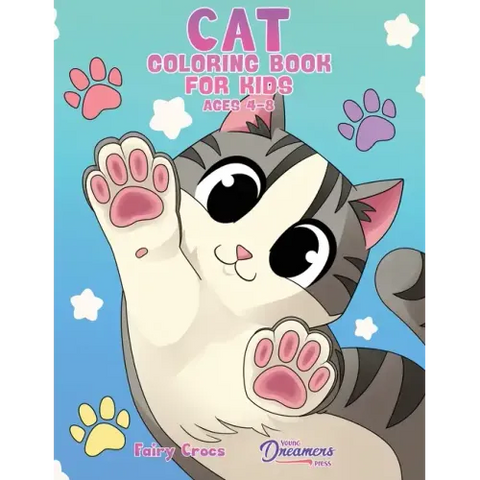 Cat Coloring Book for Kids Ages 4-8: Cute and Adorable Cartoon Cats and Kittens