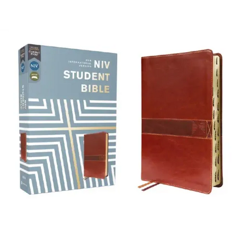 Niv, Student Bible, Leathersoft, Brown, Thumb Indexed, Comfort Print