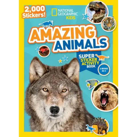National Geographic Kids Amazing Animals Super Sticker Activity Book-Special Sales Edition: 2,000 Stickers!