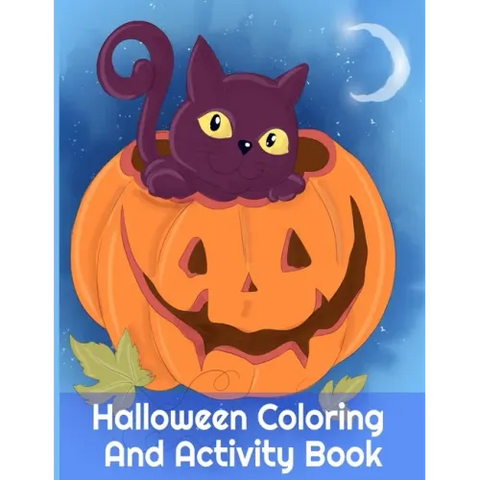 Halloween Coloring And Activity Book: Spooky Activities For Kids 3-5 & Parents, 8.5