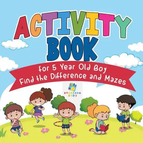 Activity Book for 5 Year Old Boy Find the Difference and Mazes