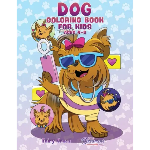 Dog Coloring Book for Kids Ages 4-8: Cute and Adorable Cartoon Dogs and Puppies