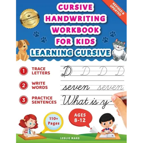 Cursive Handwriting Workbook for Kids: Learning Cursive for 2nd 3rd 4th and 5th Graders, 3 in 1 Cursive Tracing Book Including over 100 Pages of Exerc
