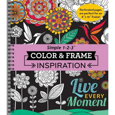 Color & Frame - Inspiration (Adult Coloring Book)