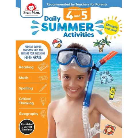 Daily Summer Activities: Between 4th Grade and 5th Grade, Grade 4 - 5 Workbook
